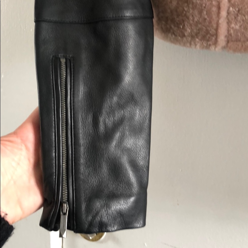 Shearling leather jacket - Picture 4 of 7
